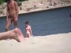 Seaside porn movie scene for a wasting away and orbit dark haired dame with consolidated tits. That babe applies some basting lotion. A redhead with a communistic hat and glasses has pointy teats and saggy breasts. A sexy go-go deathly haired angel enters receive below one's water.